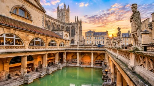 Roman Baths sunset