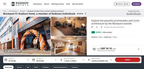 Blackpool FC Stadium Hotel