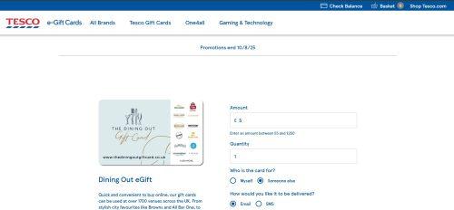 6. Tesco Gift Card