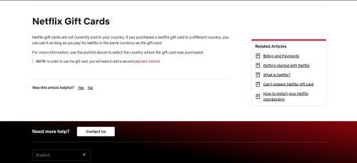 7. Netflix Gift Card