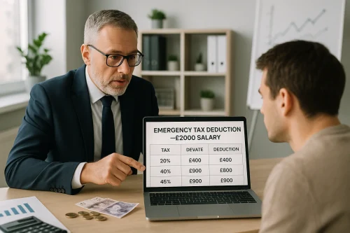 Emergency Tax Deduction Table for £2,000 Earnings