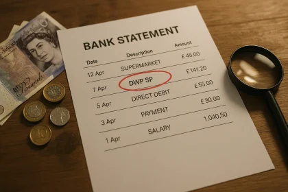 dwp sp on bank statement