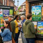 promoting local community events with eye-catching materials