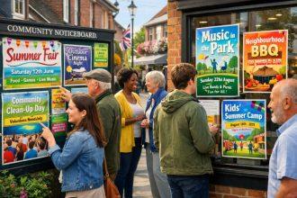 promoting local community events with eye-catching materials